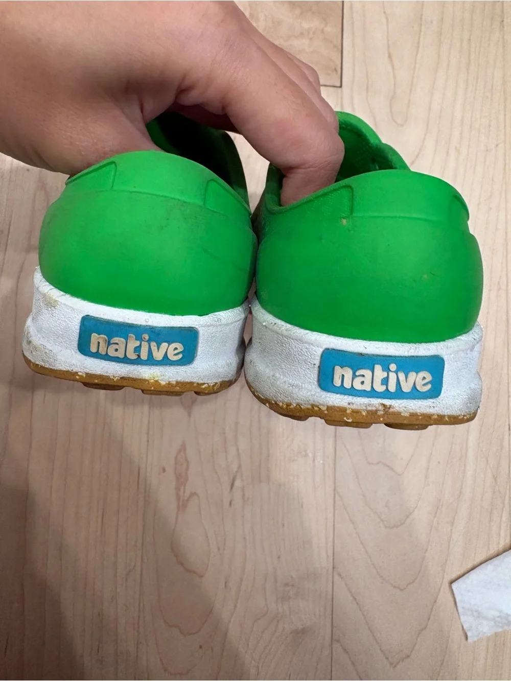 Native Jefferson Slip-On Kids Shoes in Green